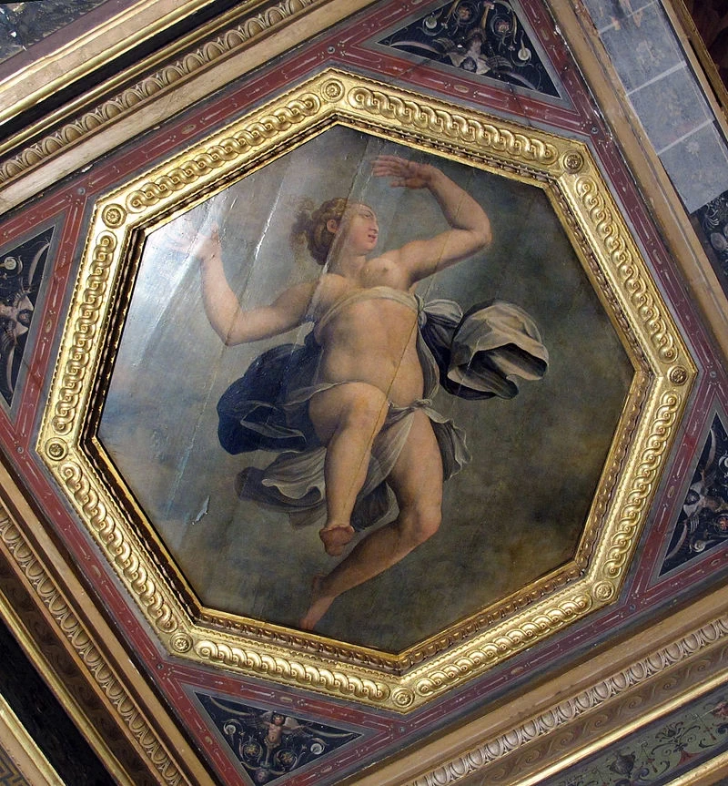 Sala degli elementi, aria, allegoria della verità, di Vasari, C. Gherardi e Marco da Faenza